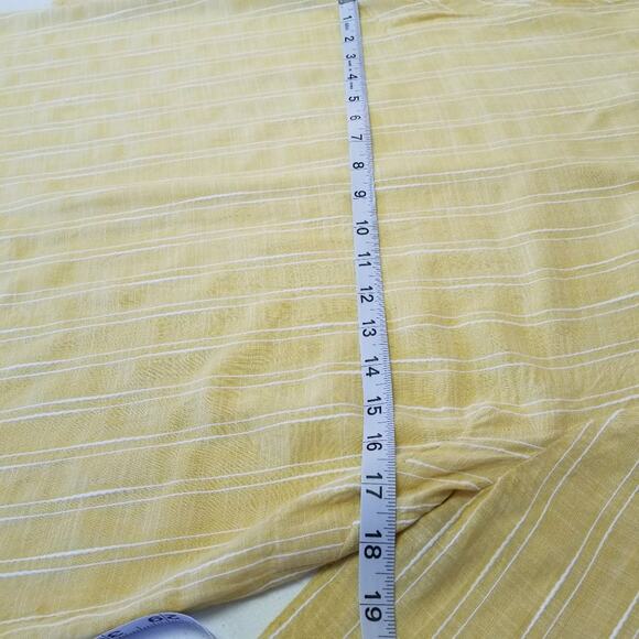 Truth NYC BOHO Pale Yellow  White Bell Sleeve Top Shirt Size XL - Picture 6 of 10